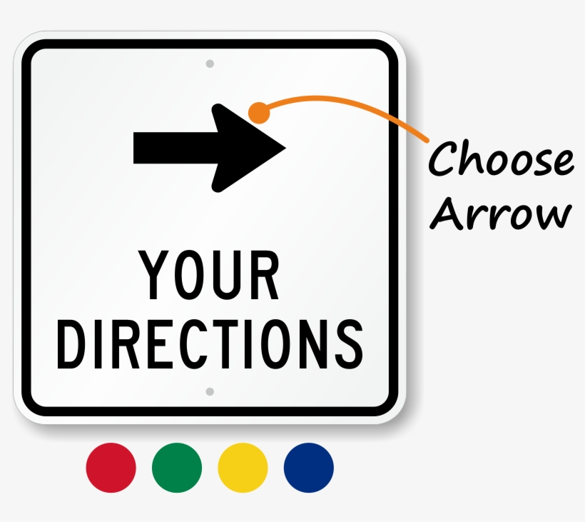 Custom Directional Arrow Sign, transparent png