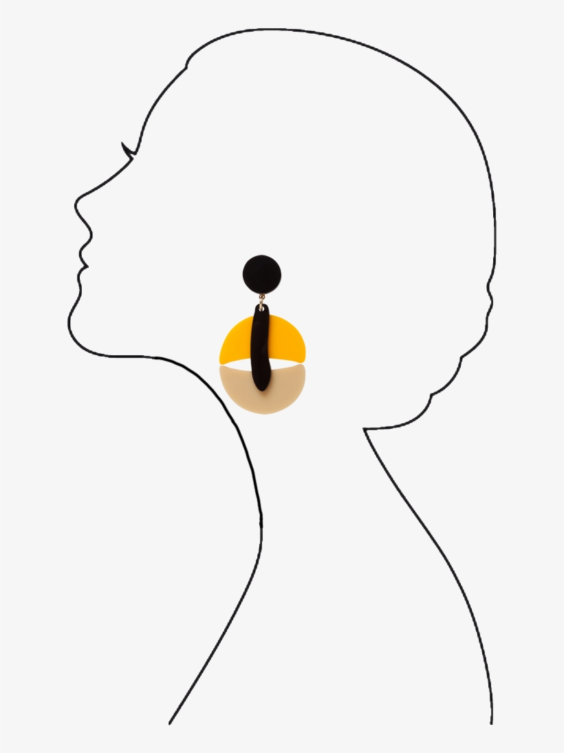 Maxi Earrings, transparent png
