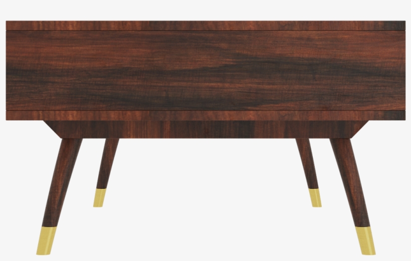 Dejan Dark Wood With Gold Inlay Coffee Table, transparent png