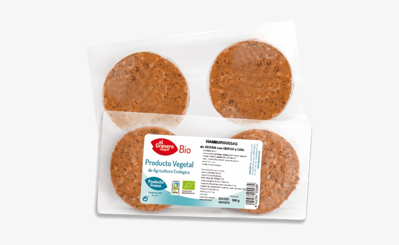 Hamburguesa De Seitán Con Queso Y Chía Bio , 160 G, transparent png