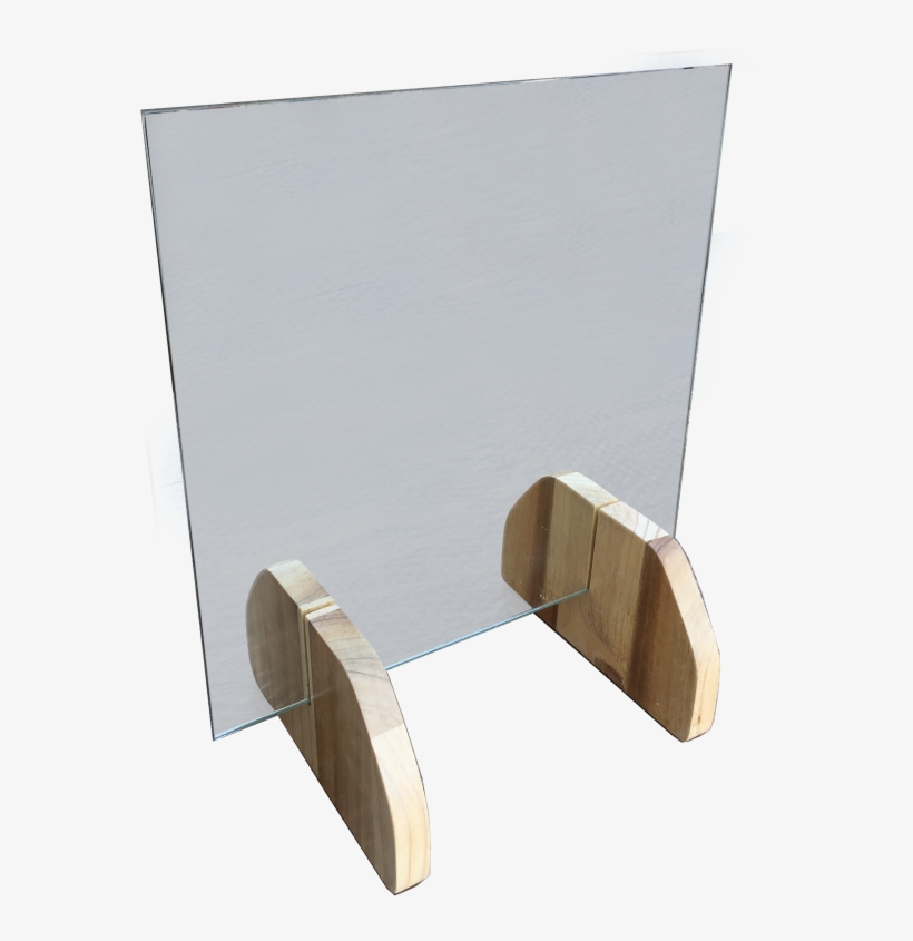 Free Standing Mirror On Wooden Blockfeet, transparent png