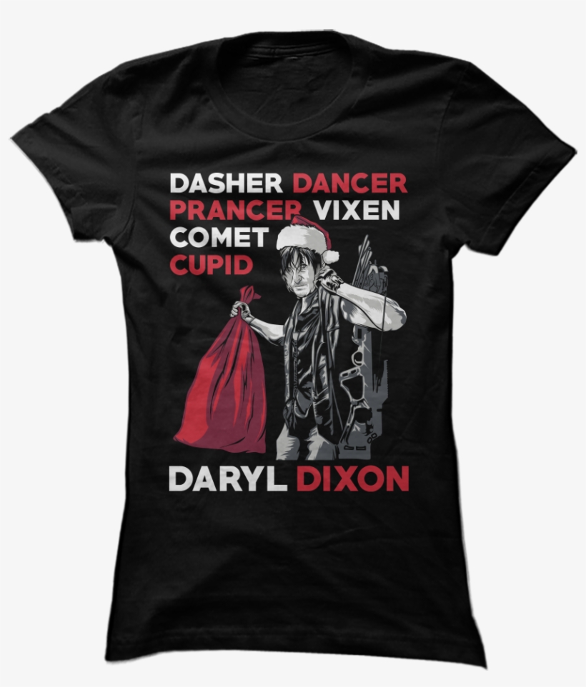 "dasher Dancer Prancer Vixen Comet Cupid Daryl Dixon", transparent png