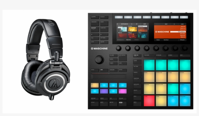 Native Instruments Maschine Mk3 Audio Technica Ath, transparent png