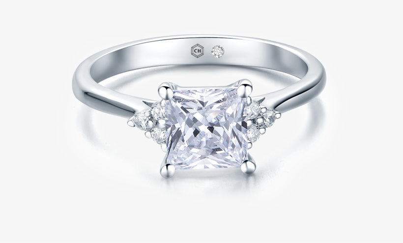 Bronte Princess-cut Diamond Engagement Ring, transparent png