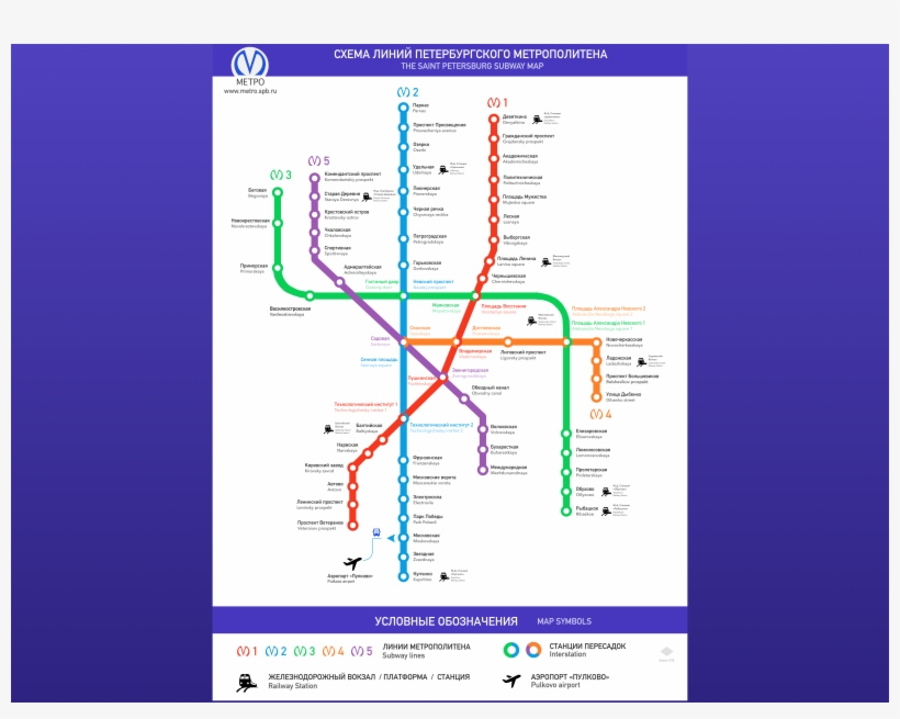 Redesign Of Saint-petersburg Metro's Map By Floydreme, transparent png