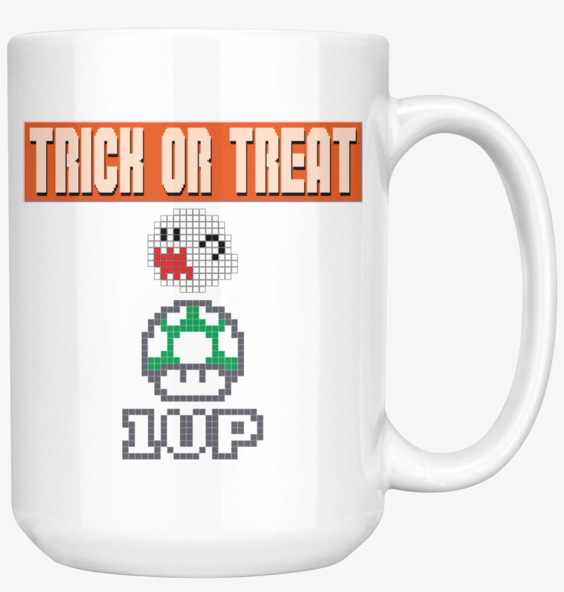 Trick Or Treat Retro Gaming Mug, transparent png