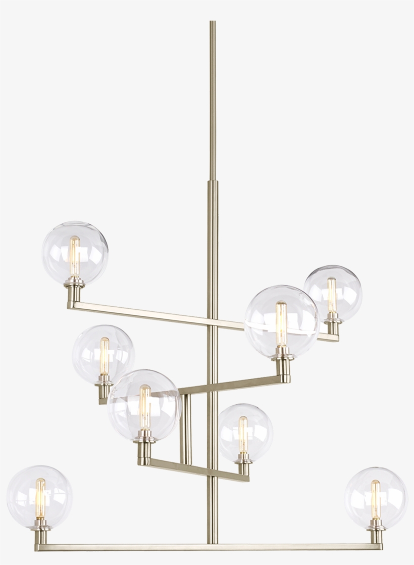Gambit Chandelier Clear Aged Brass 2200k 90 Cri T6, transparent png
