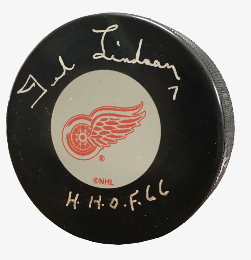 Autographed Ted Lindsay Puck, transparent png