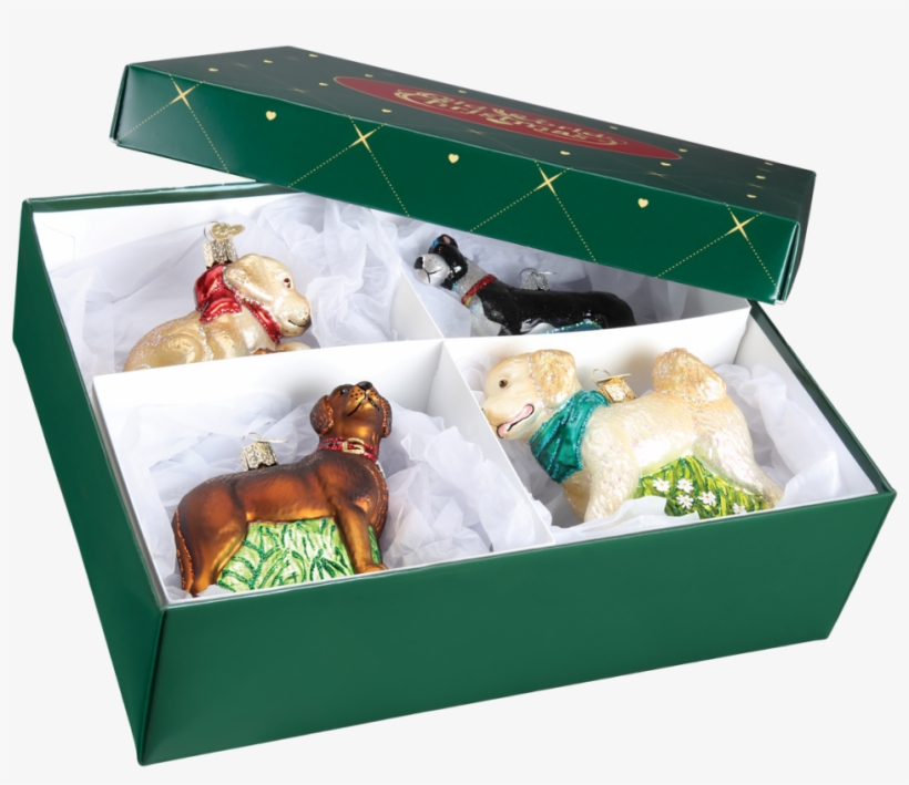 14039 Old World Christmas Gift Box With Lift Off Lid, transparent png