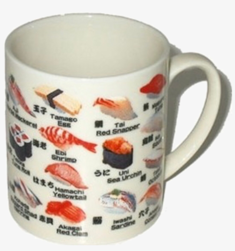 Sushi Mug Polyvore Moodboard Filler, transparent png