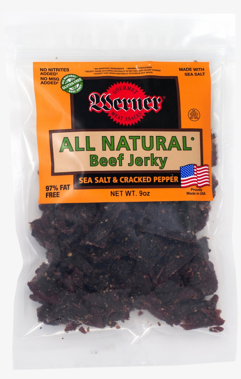 All Natural Sea Salt & Cracked Pepper Beef Jerky, transparent png