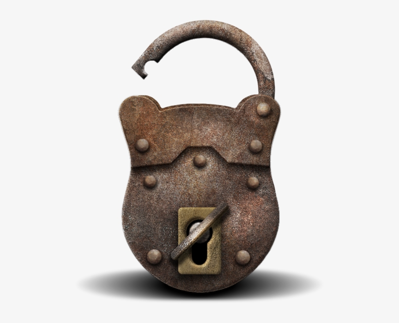 Antique-padlock, transparent png