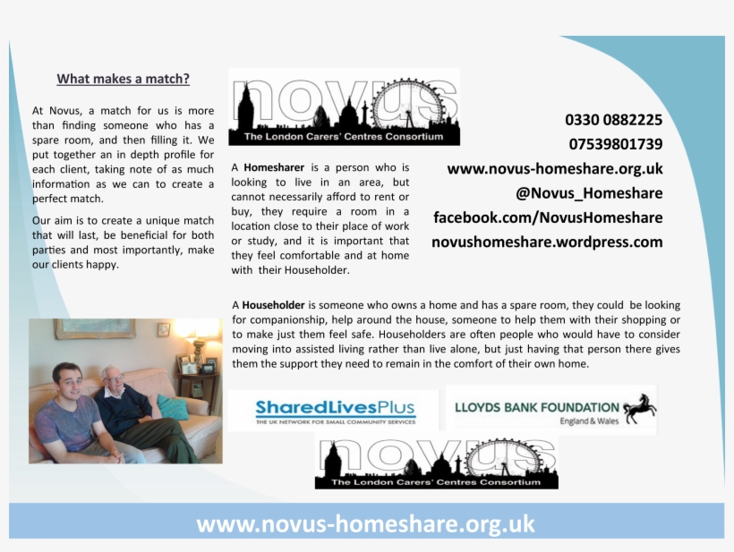 Novus Homeshare Leaflet-2, transparent png