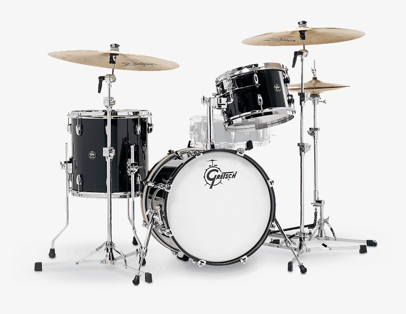 Gretsch Renown Rn2 J483 Pb Piano Black 3pc Drum Kit, transparent png