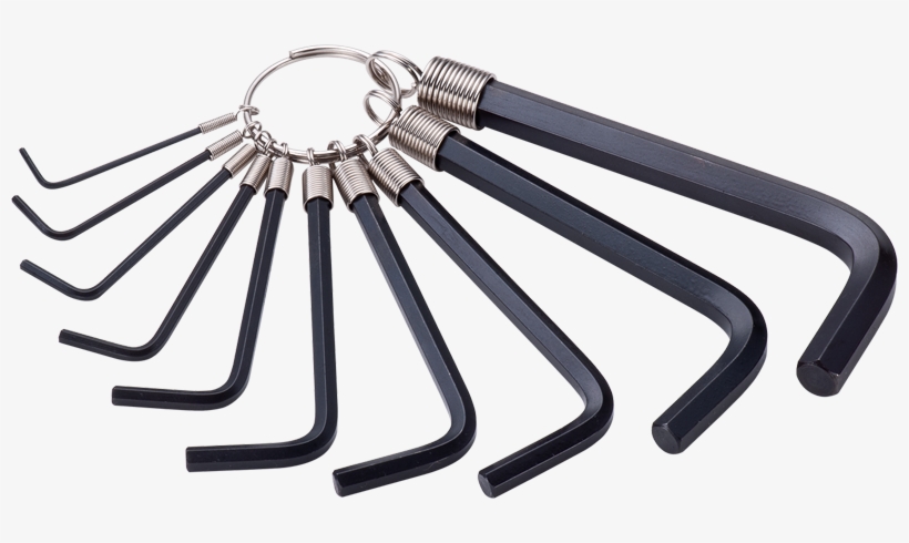 10 Pc Hex Key Ring Set, transparent png