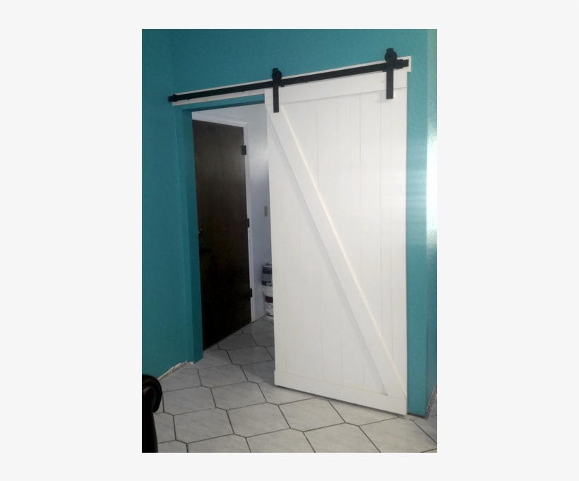 White Z-brace Sliding Barn Door, transparent png