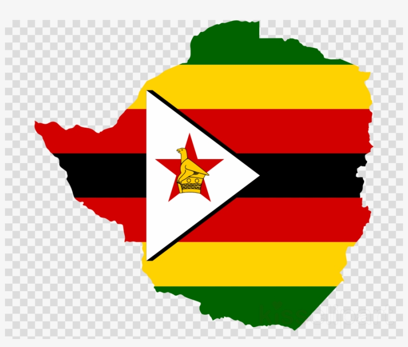 Download Zimbabwe Map With Flag Clipart Flag Of Zimbabwe, transparent png