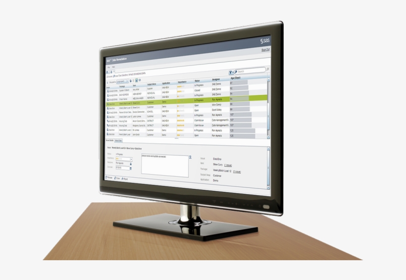 Sas Data Governance Technology On A Desktop Monitor, transparent png