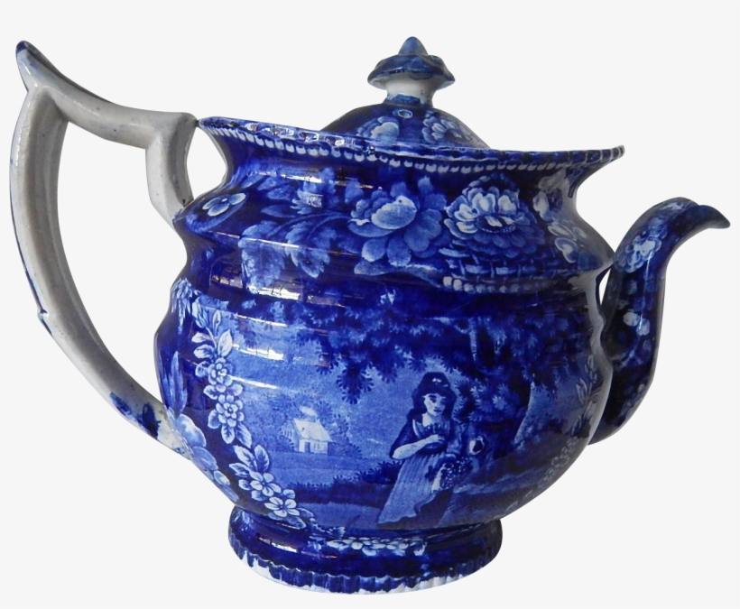 Clip Art Huge Staffordshire Transferware Dark Blue, transparent png