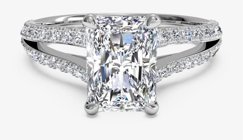 Radiant Cut Engagement Ring, transparent png
