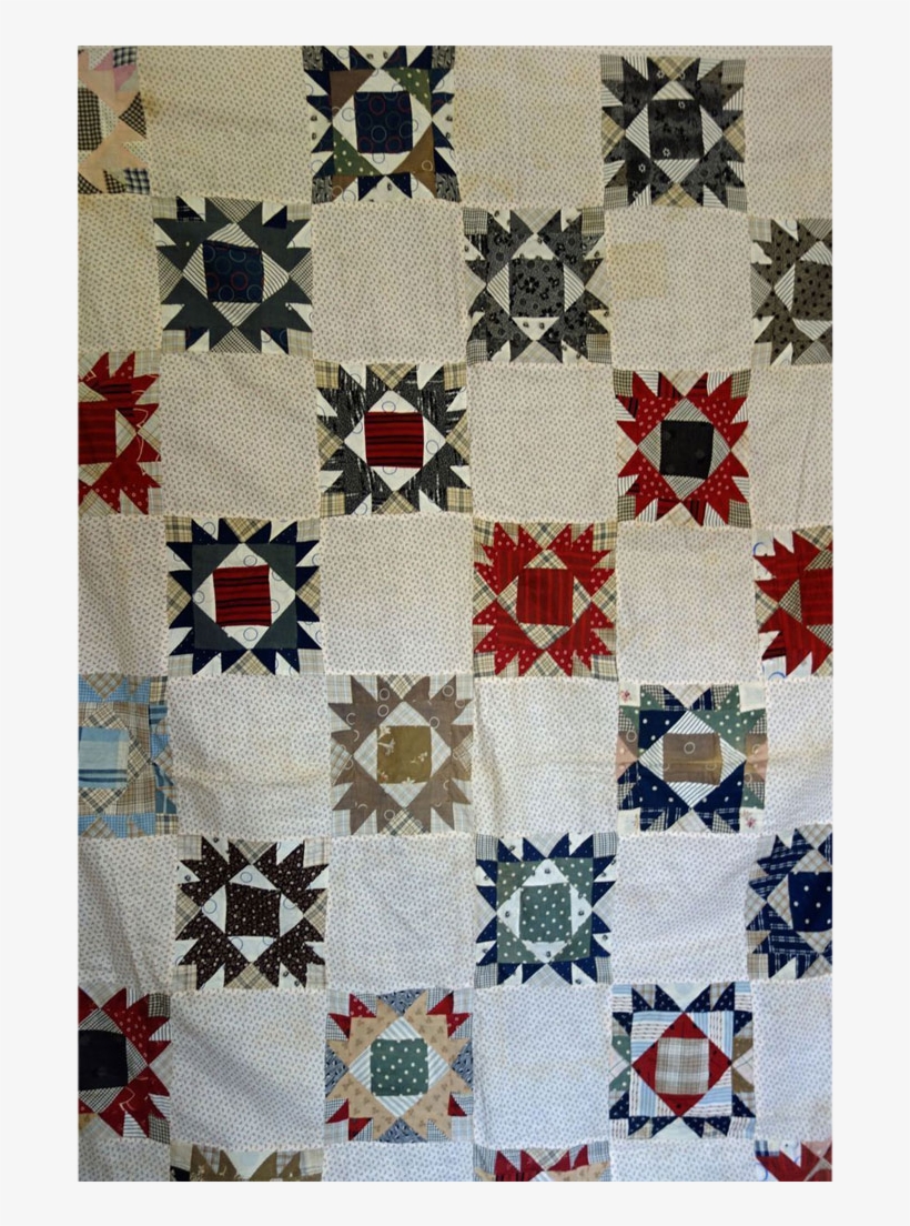 Quilt Top ~old Unused Handpieced Bear Paw Family, transparent png