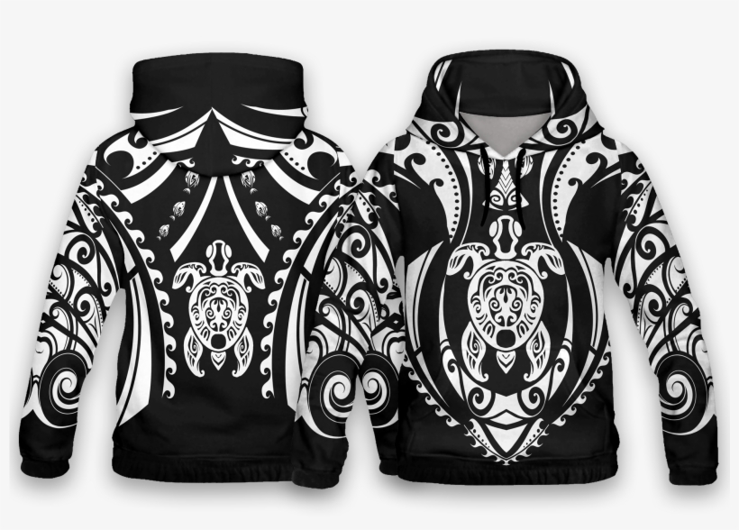 Tribal Turtle All Over Print Hoodies, transparent png