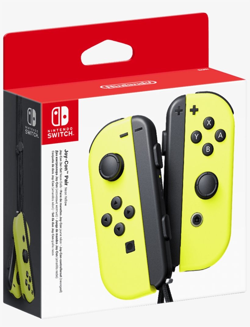 Joy Con Controller Pair Neon Yellow Ns Switch, transparent png