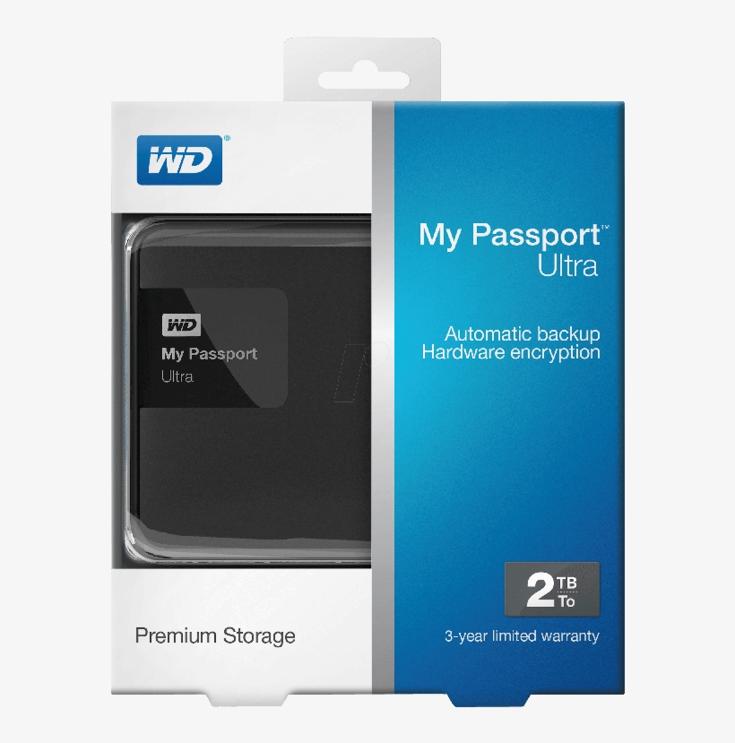 Western-digital Wdbbkd0020bbk My Passport Ultra 2tb, transparent png