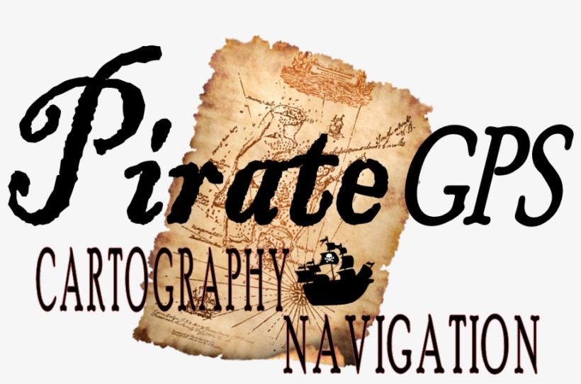 Pirate Map With A Small Black Pirate Ship, transparent png
