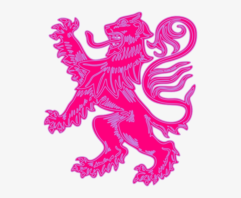 Pink Lion Clip Art At Vector Clip Art Online Royalty, transparent png