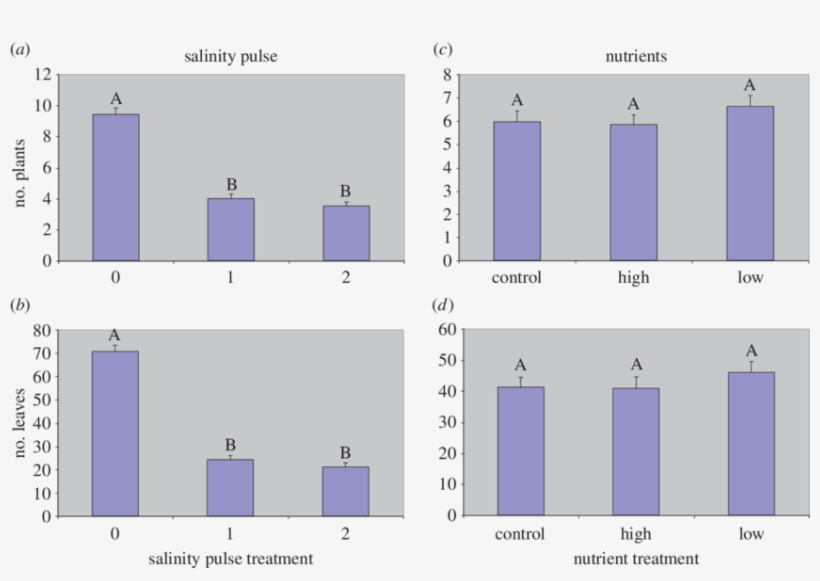 Mean Number Of Plants (a,c) And Leaves (b,d) Per Pot, transparent png