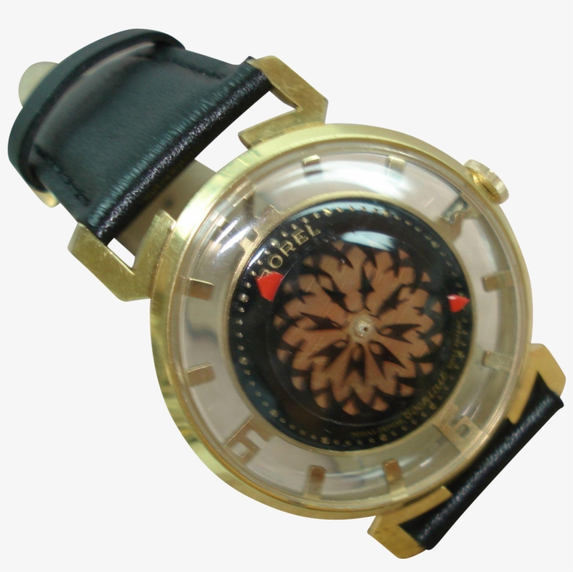 Vintage Ernest Borel Wristwatch Features A Rotating, transparent png