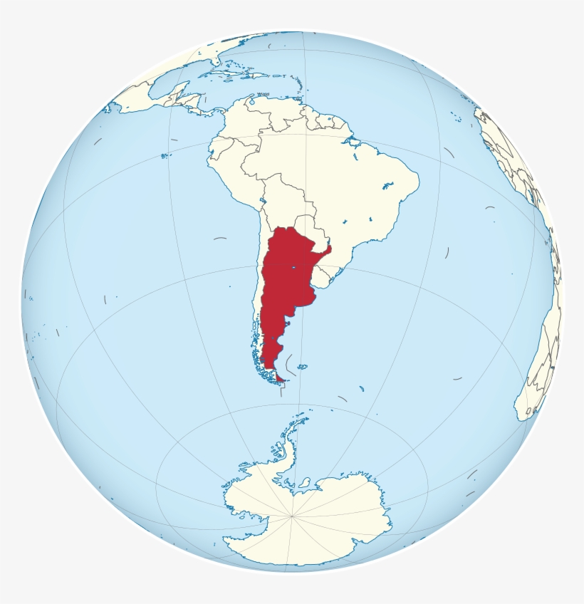 File Argentina On The Globe Argentina Centered Svg, transparent png