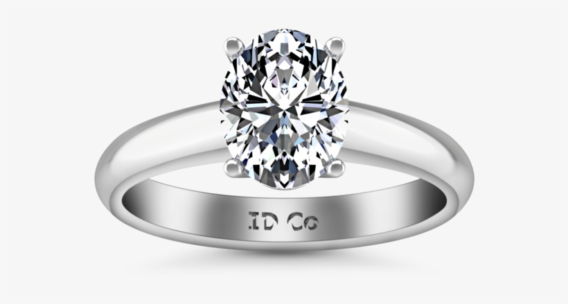 Solitaire Engagement Ring Daniela 14k White Gold, transparent png