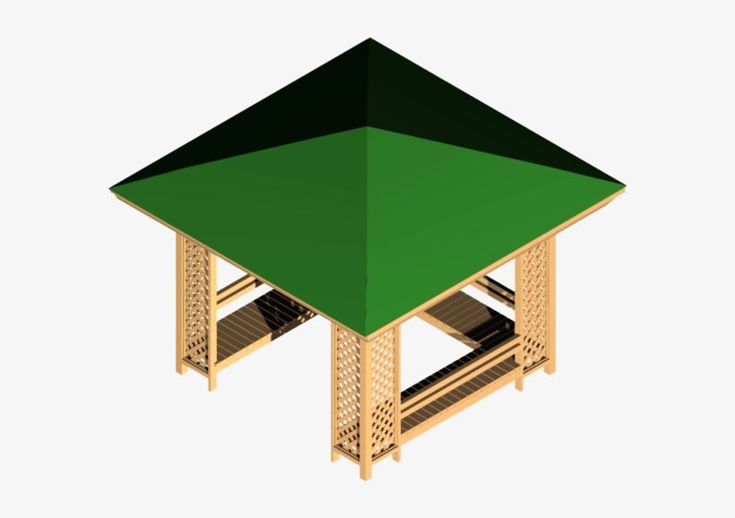 Gazebo 3ds Max Model, transparent png