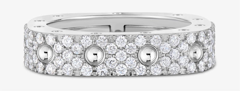 Pois Moi18kt Gold 1 Row Square Ring With Diamonds, transparent png