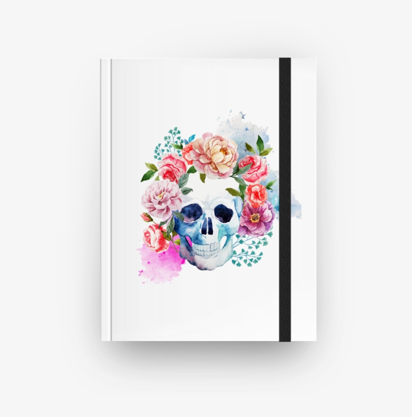 Caderno Caveira Em Flores De Sereiartena, transparent png
