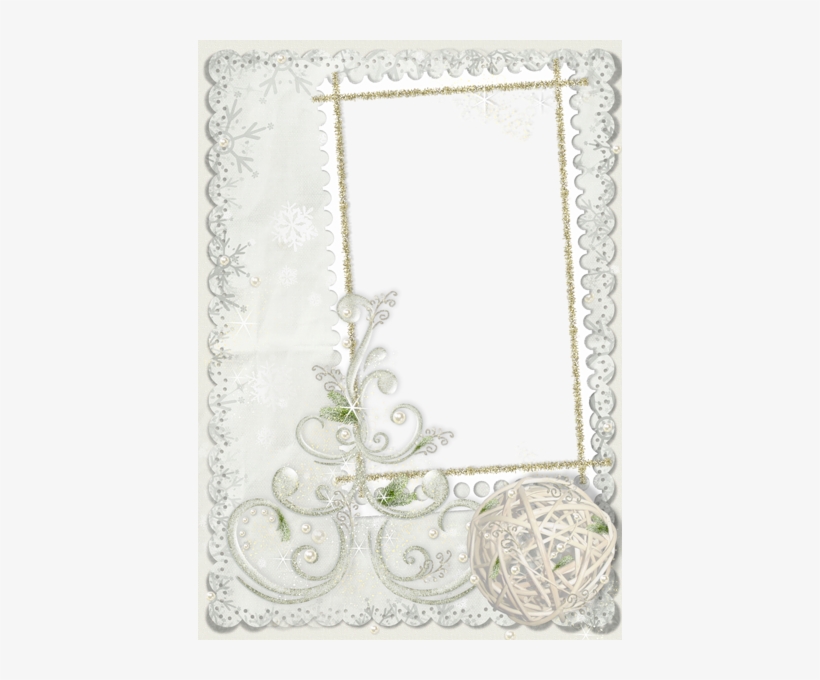 Snowflake Png Large Transparent White And Gold Christmas - Picture Frame, transparent png
