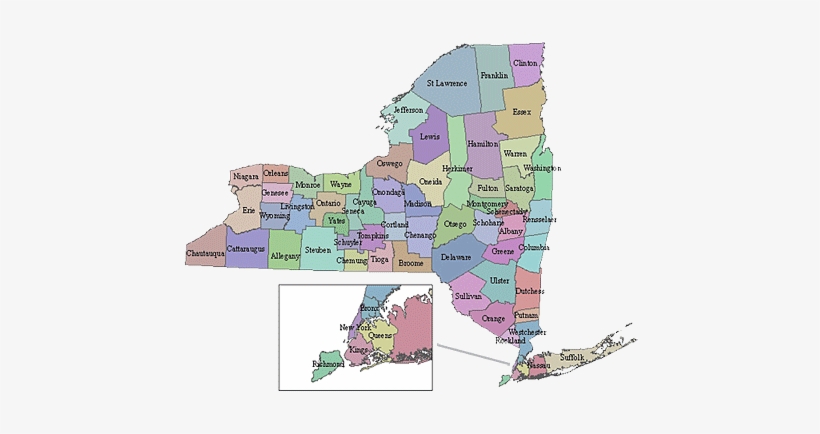 County Governments - Map Of New York, transparent png