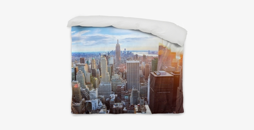 Aerial View Of Manhattan Skyline At Sunset, New York - Great Art New York Penthouse Skyline Photo Wallpaper, transparent png