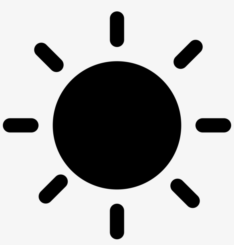 Solid Black Sun Symbol Comments - Sunset Icon Png, transparent png