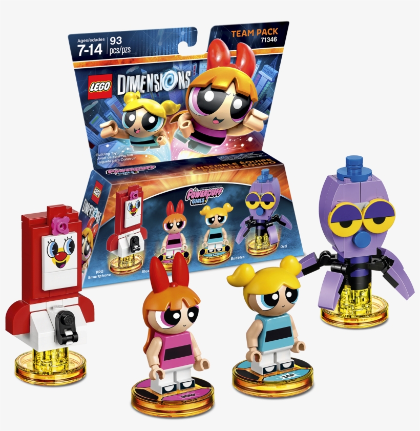 Teen Titans Go , The Powerpuff Girls And Beetlejuice - Lego Dimensions Powerpuff Girls, transparent png