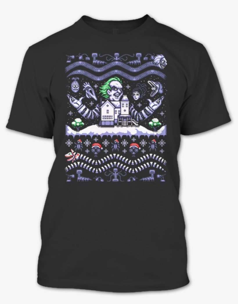 A Black T-shirt With The Shopify Logo - Ugly Christmas Sweater Ugly Ugly Ugly!, transparent png