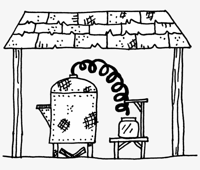 Moonshine Still Drawing, transparent png