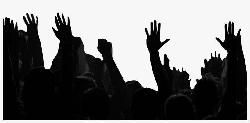 Cheering Crowd Silhouette At Getdrawings - Silhouette, transparent png
