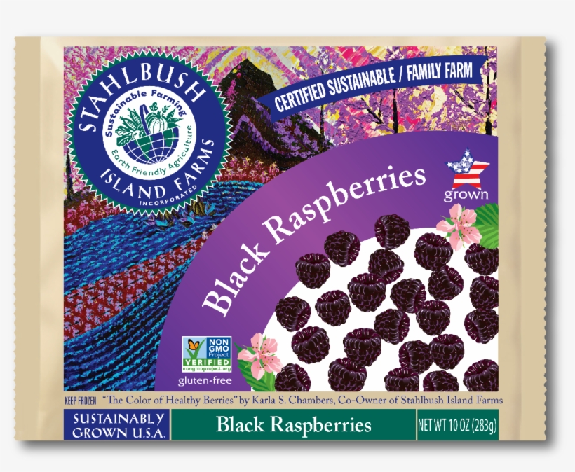 Black Raspberries Or Black Caps Are A Celebrated Rarity - Stahlbush Island Farms Red Grapes - 10 Oz, transparent png