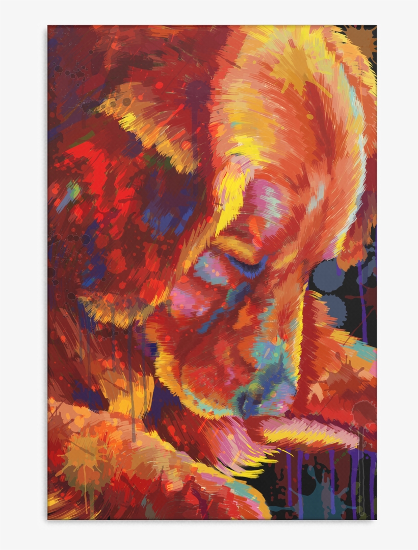 Golden Retriever Canvas Wrap 1303-2 - Painting, transparent png