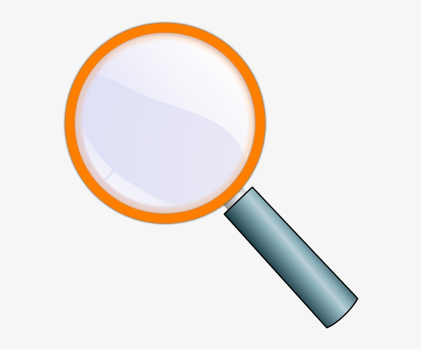 Orange Clipart Magnifying Glass - Circle, transparent png