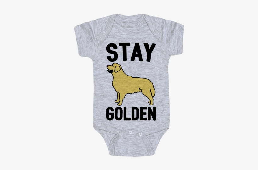Stay Golden Golden Retriever Baby Onesy - Golden Retriever, transparent png