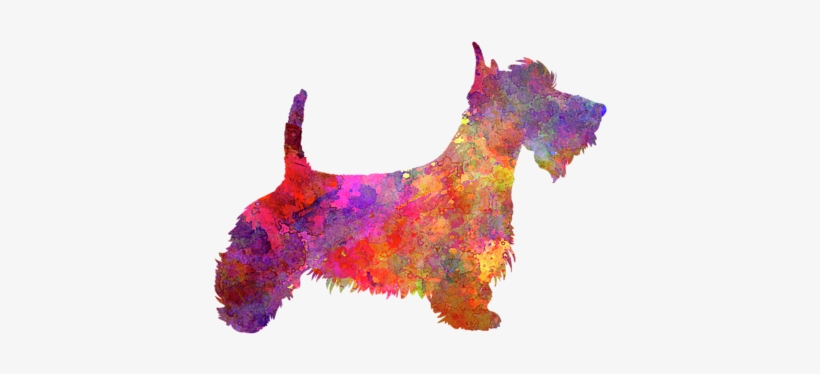 Click And Drag To Re-position The Image, If Desired - Scottie Dog Watercolor, transparent png